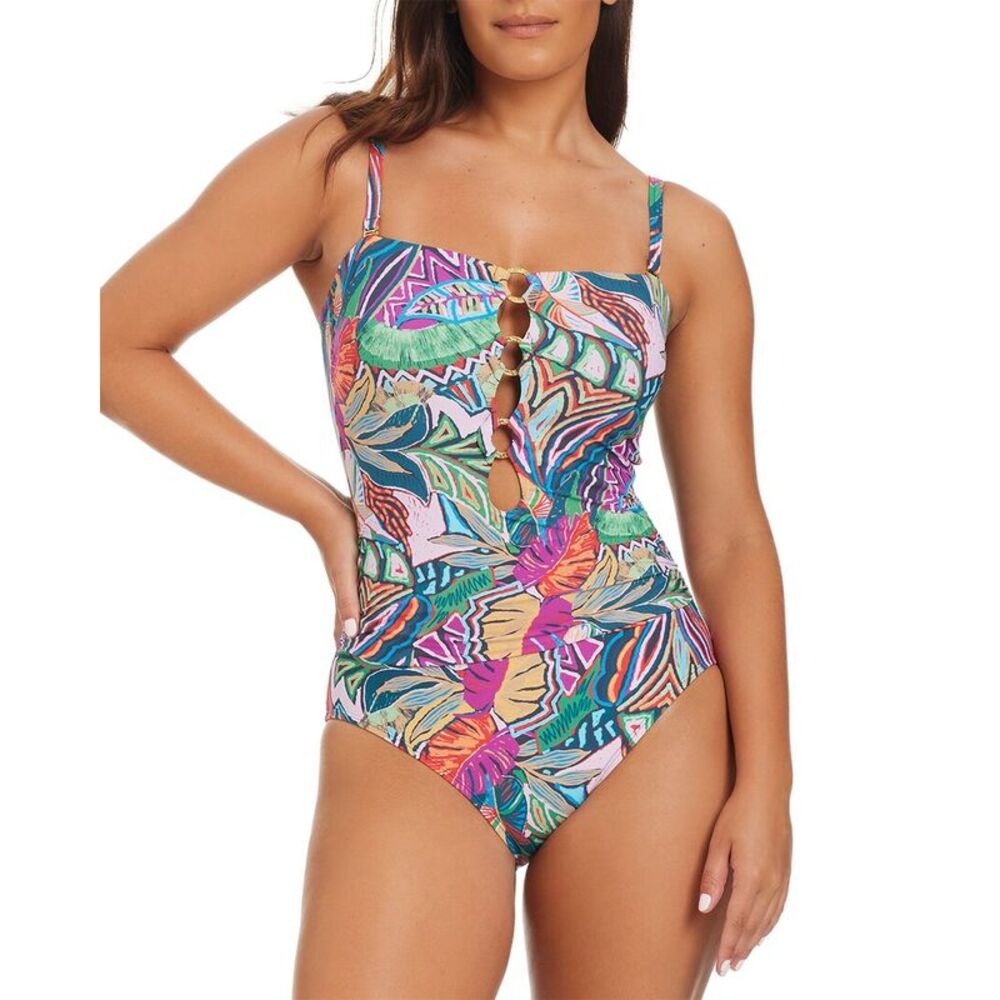 Beyond Control Swimwear Womens  Leaf It To Me Bandeau One Piece